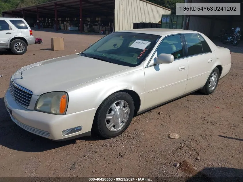 2003 Cadillac Deville Standard VIN: 1G6KD54Y63U241202 Lot: 40420550