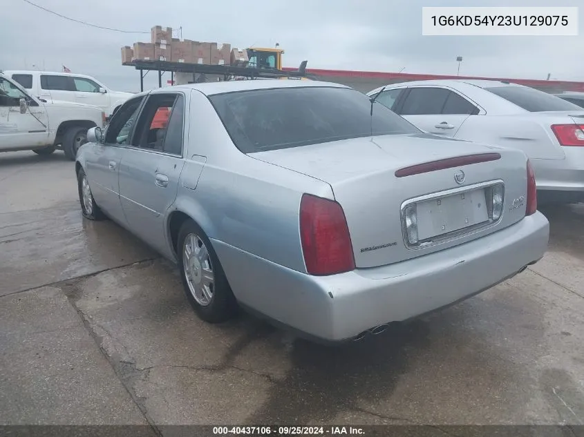 2003 Cadillac Deville Standard VIN: 1G6KD54Y23U129075 Lot: 40437106