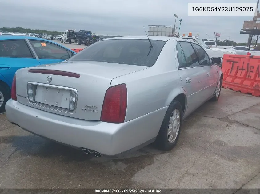 2003 Cadillac Deville Standard VIN: 1G6KD54Y23U129075 Lot: 40437106