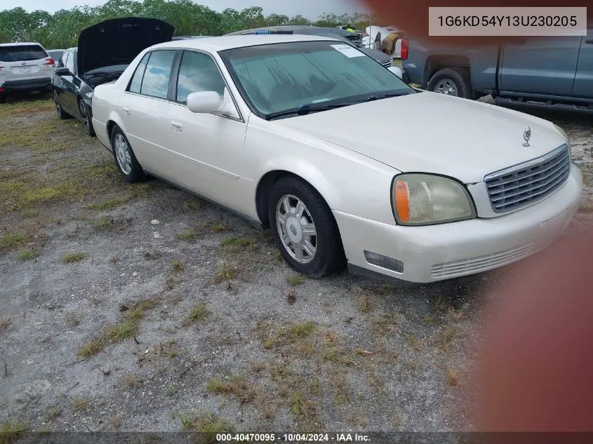 2003 Cadillac Deville Standard VIN: 1G6KD54Y13U230205 Lot: 40470095