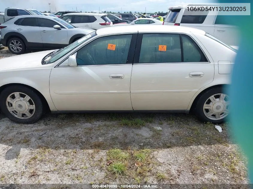 2003 Cadillac Deville Standard VIN: 1G6KD54Y13U230205 Lot: 40470095