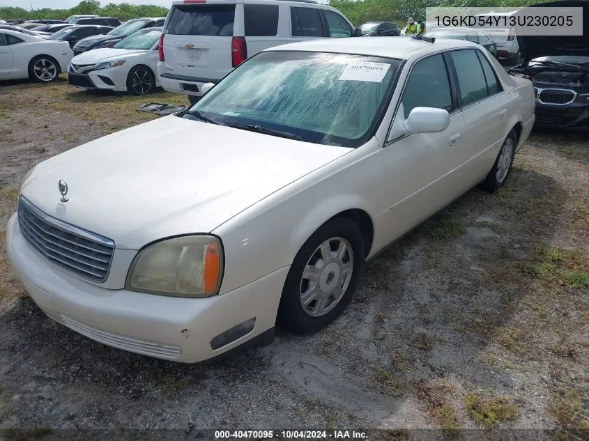 2003 Cadillac Deville Standard VIN: 1G6KD54Y13U230205 Lot: 40470095