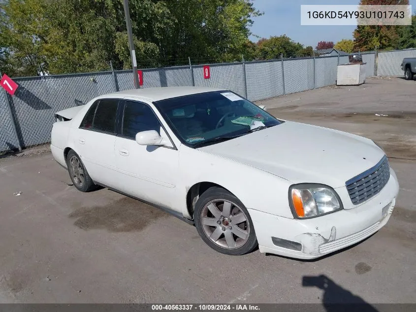 2003 Cadillac Deville Standard VIN: 1G6KD54Y93U101743 Lot: 40563337