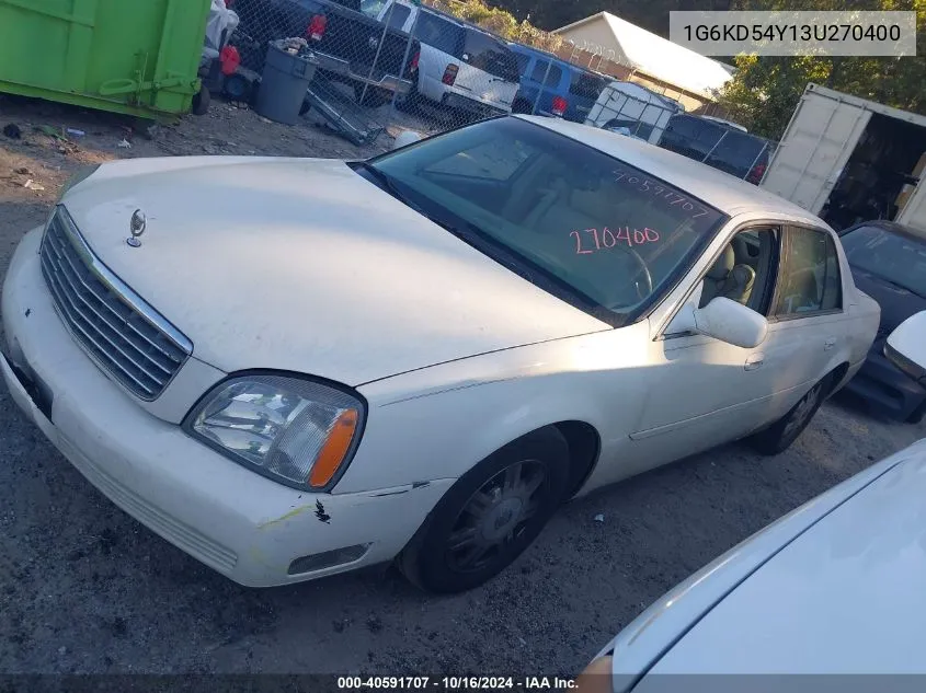 2003 Cadillac Deville Standard VIN: 1G6KD54Y13U270400 Lot: 40591707