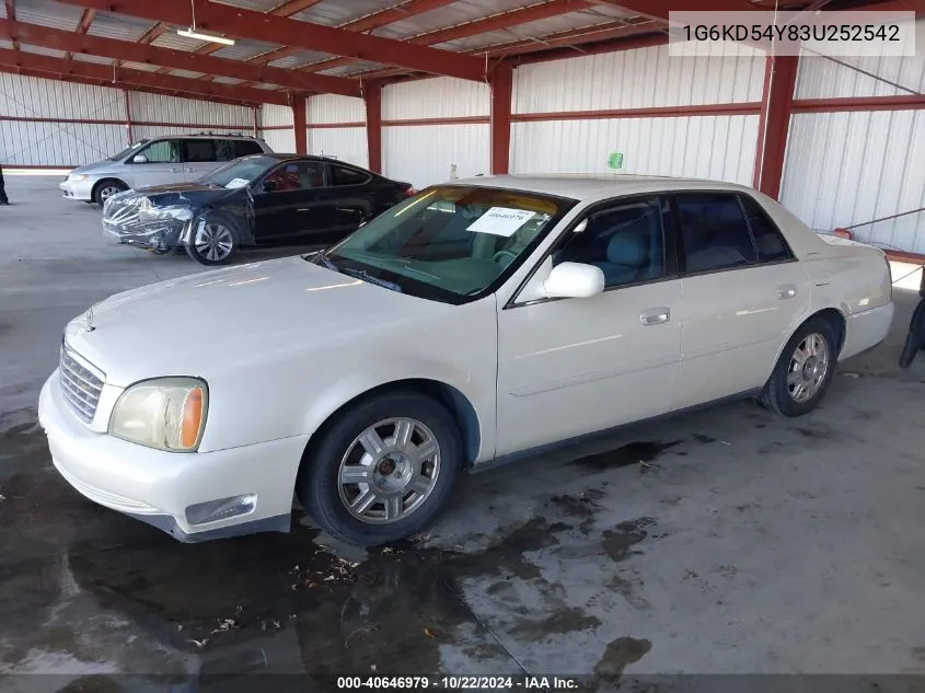 2003 Cadillac Deville Standard VIN: 1G6KD54Y83U252542 Lot: 40646979