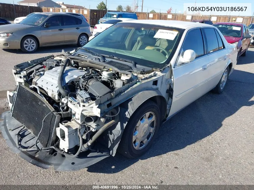 2003 Cadillac Deville Standard VIN: 1G6KD54Y03U186567 Lot: 40691996