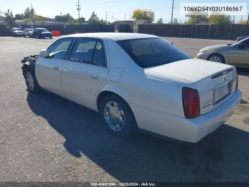 2003 Cadillac Deville Standard VIN: 1G6KD54Y03U186567 Lot: 40691996