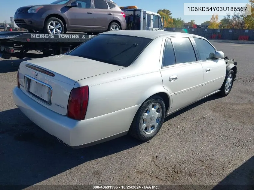 2003 Cadillac Deville Standard VIN: 1G6KD54Y03U186567 Lot: 40691996