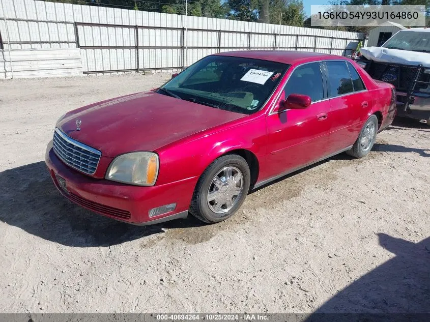 2003 Cadillac Deville Standard VIN: 1G6KD54Y93U164860 Lot: 40694264