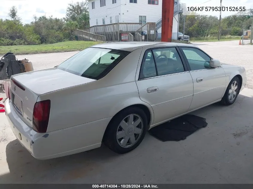 2003 Cadillac Deville Dts VIN: 1G6KF57953U152655 Lot: 40714304