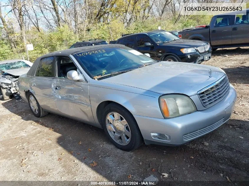 2003 Cadillac Deville Standard VIN: 1G6KD54Y23U265643 Lot: 40783553