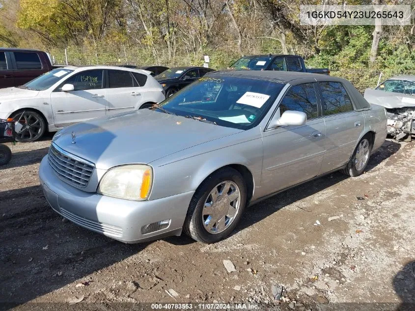 2003 Cadillac Deville Standard VIN: 1G6KD54Y23U265643 Lot: 40783553