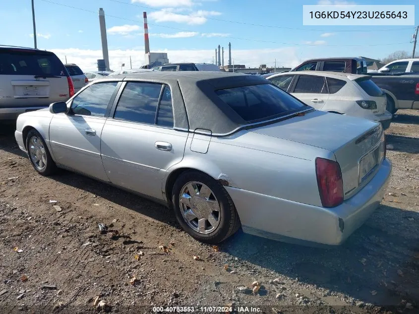 2003 Cadillac Deville Standard VIN: 1G6KD54Y23U265643 Lot: 40783553