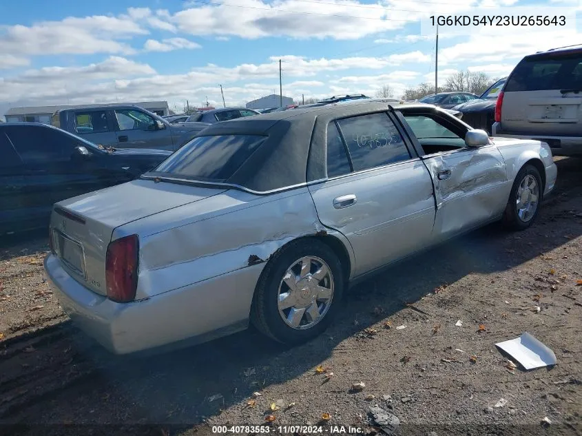 2003 Cadillac Deville Standard VIN: 1G6KD54Y23U265643 Lot: 40783553