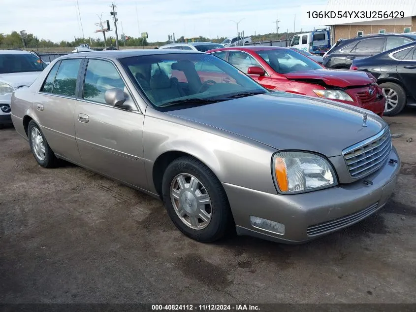 2003 Cadillac Deville Standard VIN: 1G6KD54YX3U256429 Lot: 40824112