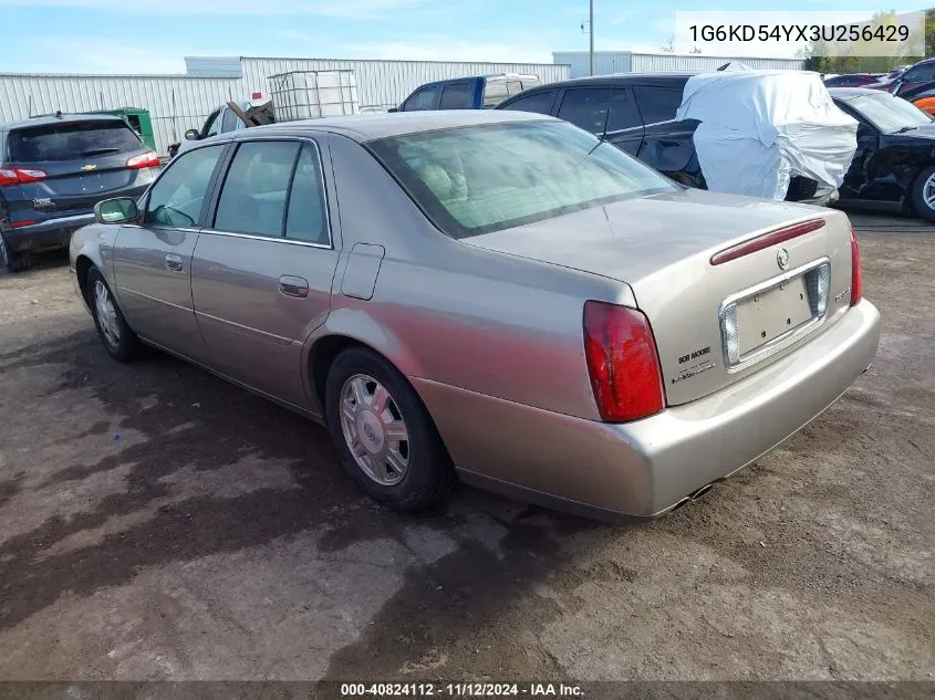 2003 Cadillac Deville Standard VIN: 1G6KD54YX3U256429 Lot: 40824112