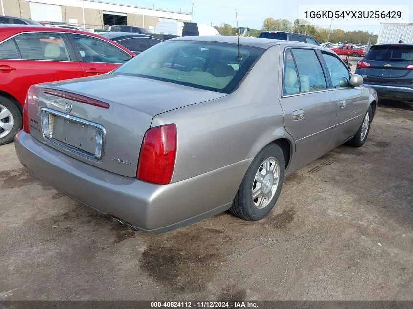 2003 Cadillac Deville Standard VIN: 1G6KD54YX3U256429 Lot: 40824112