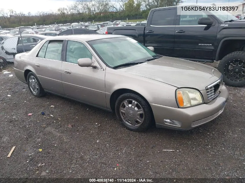 2003 Cadillac Deville Standard VIN: 1G6KD54Y83U183397 Lot: 40838740