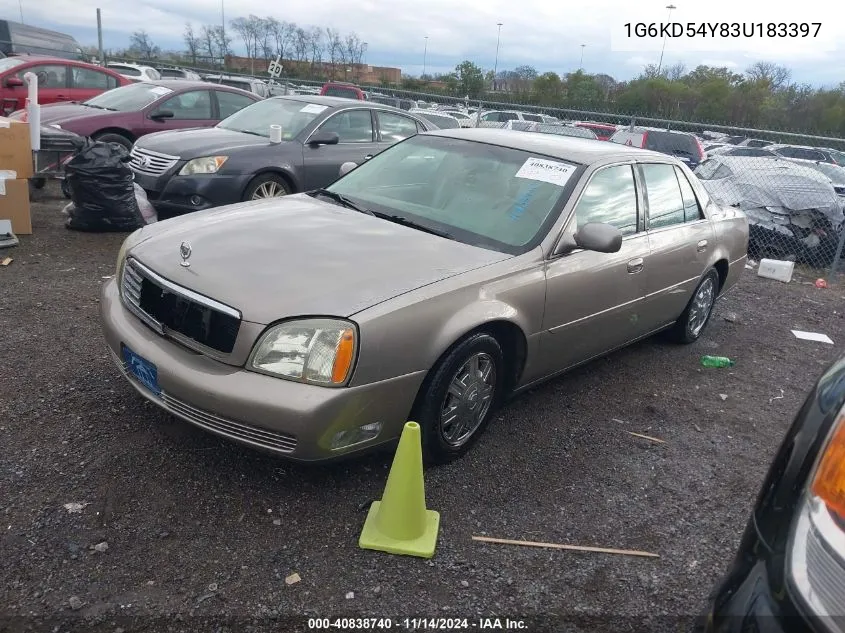 2003 Cadillac Deville Standard VIN: 1G6KD54Y83U183397 Lot: 40838740