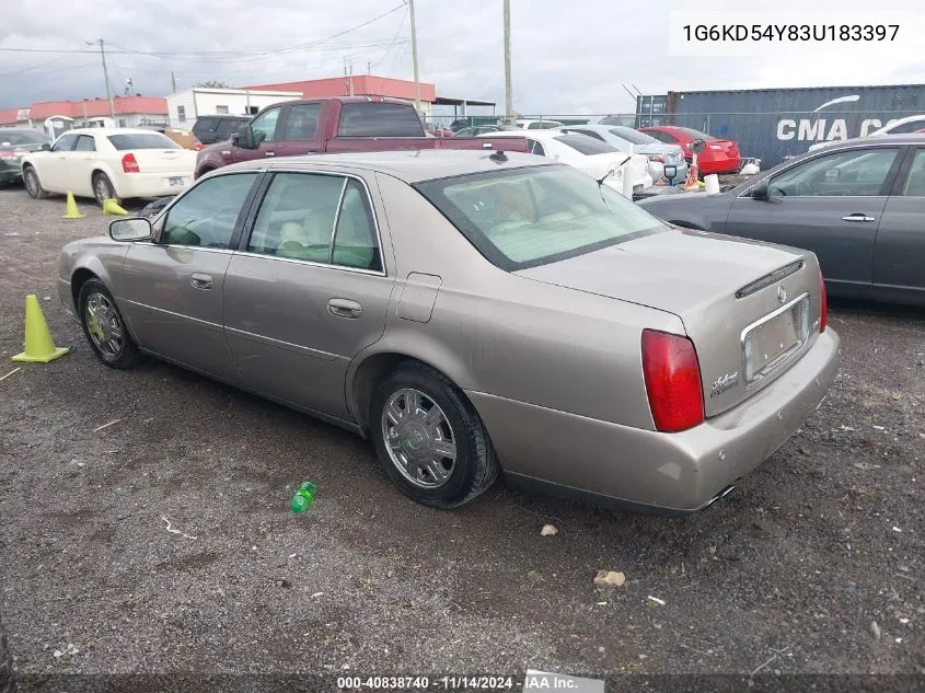 2003 Cadillac Deville Standard VIN: 1G6KD54Y83U183397 Lot: 40838740