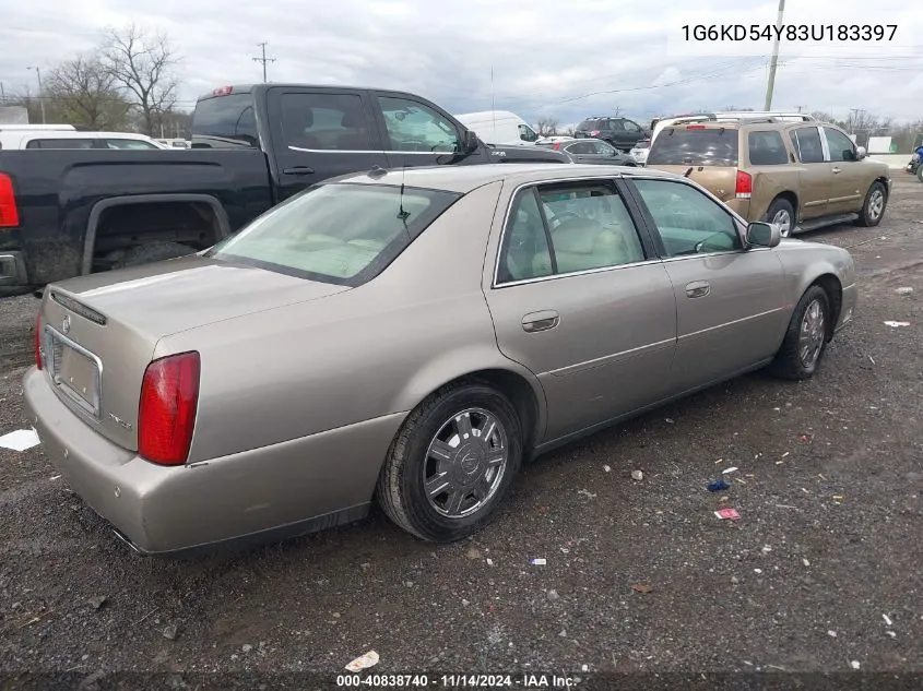 2003 Cadillac Deville Standard VIN: 1G6KD54Y83U183397 Lot: 40838740