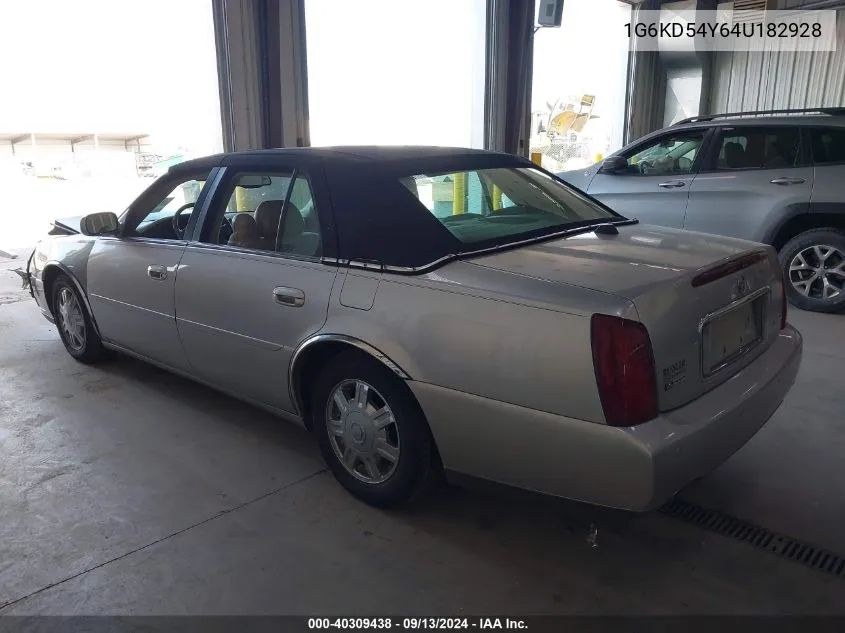 2004 Cadillac Deville Standard VIN: 1G6KD54Y64U182928 Lot: 40309438