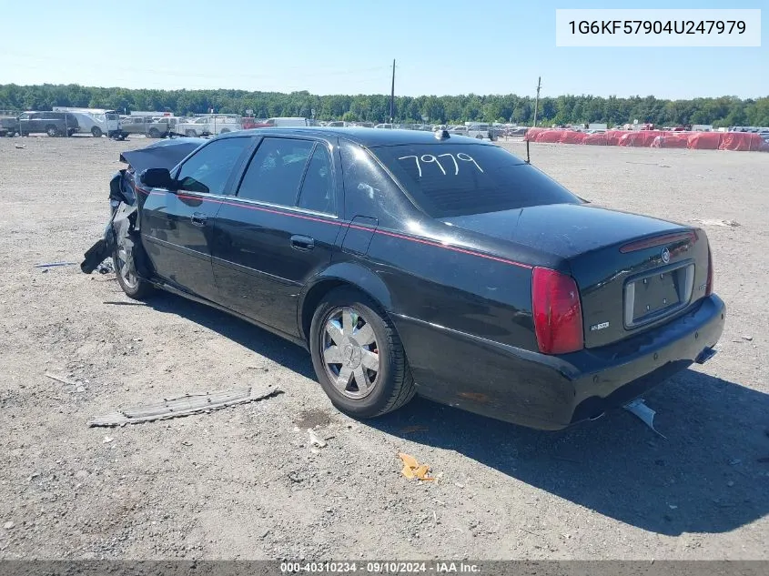 2004 Cadillac Deville Dts VIN: 1G6KF57904U247979 Lot: 40310234