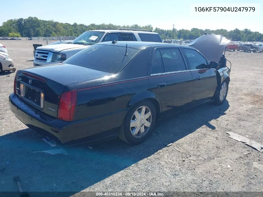 2004 Cadillac Deville Dts VIN: 1G6KF57904U247979 Lot: 40310234