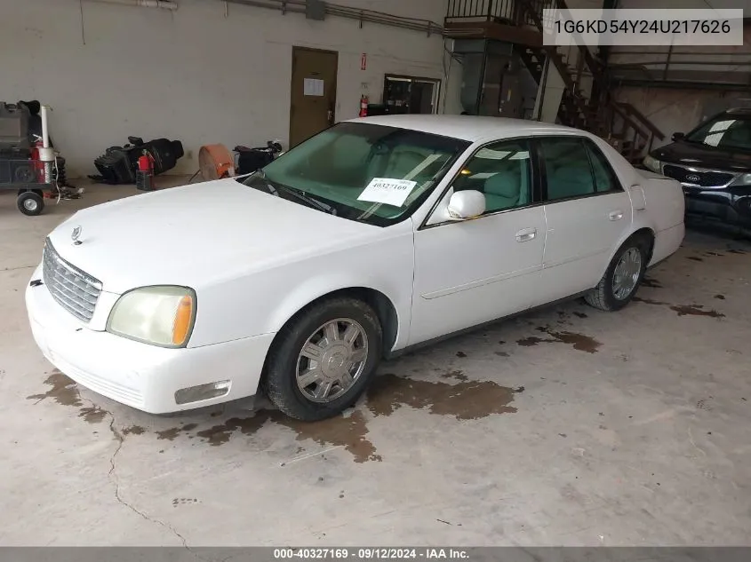 2004 Cadillac Deville Standard VIN: 1G6KD54Y24U217626 Lot: 40327169