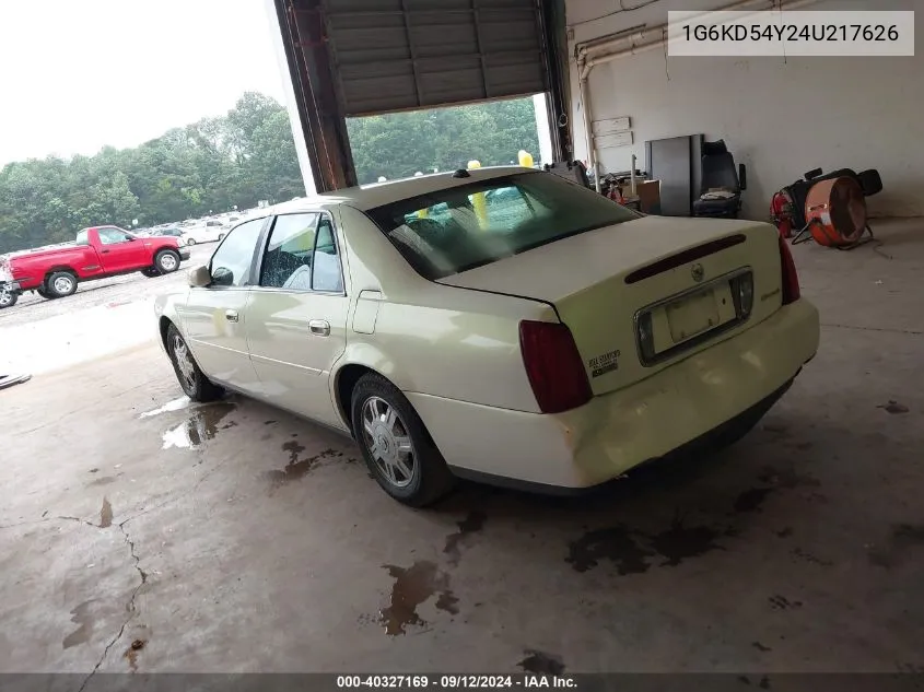 2004 Cadillac Deville Standard VIN: 1G6KD54Y24U217626 Lot: 40327169