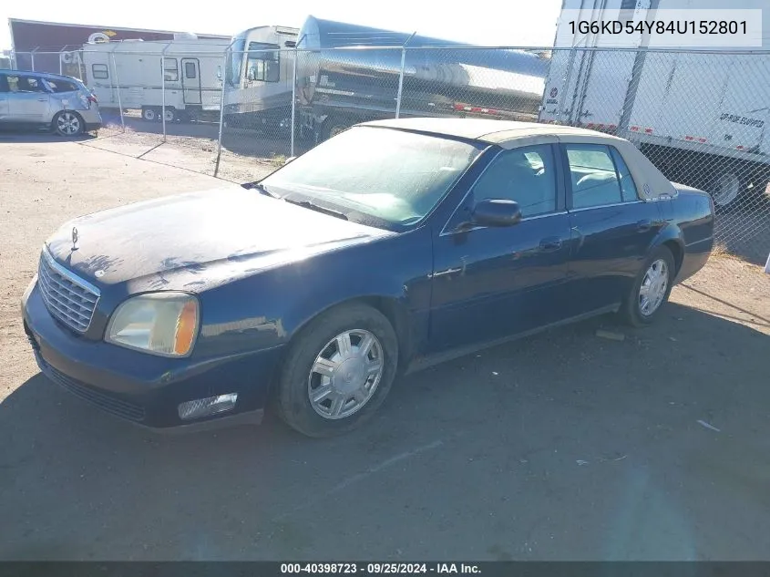 2004 Cadillac Deville Standard VIN: 1G6KD54Y84U152801 Lot: 40398723