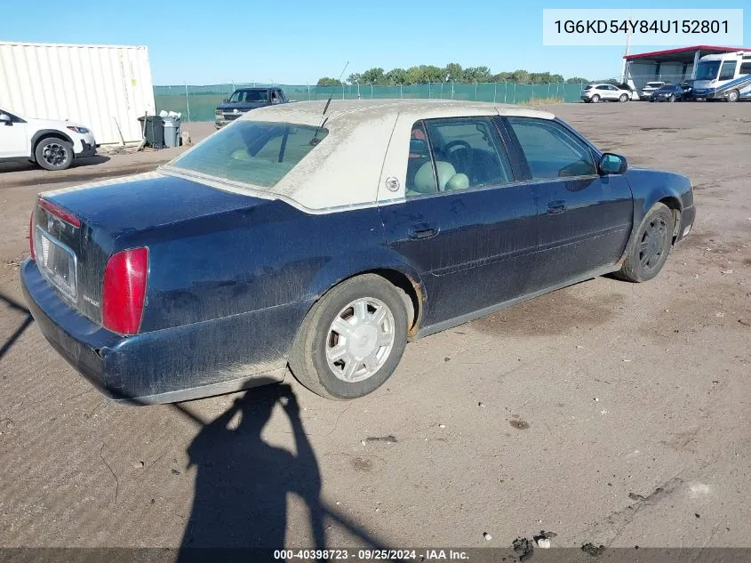 1G6KD54Y84U152801 2004 Cadillac Deville Standard