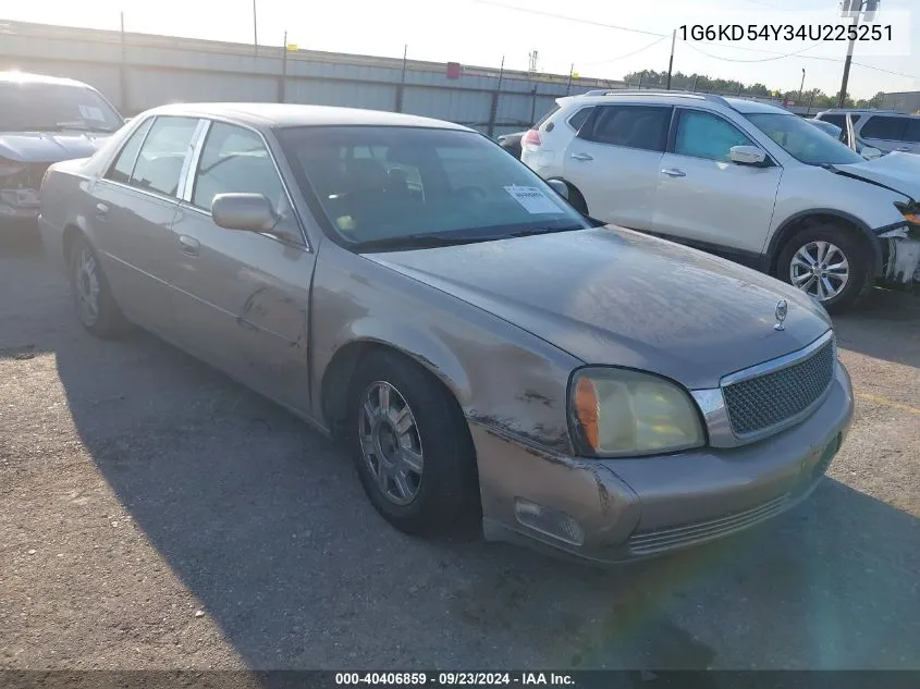 2004 Cadillac Deville VIN: 1G6KD54Y34U225251 Lot: 40406859