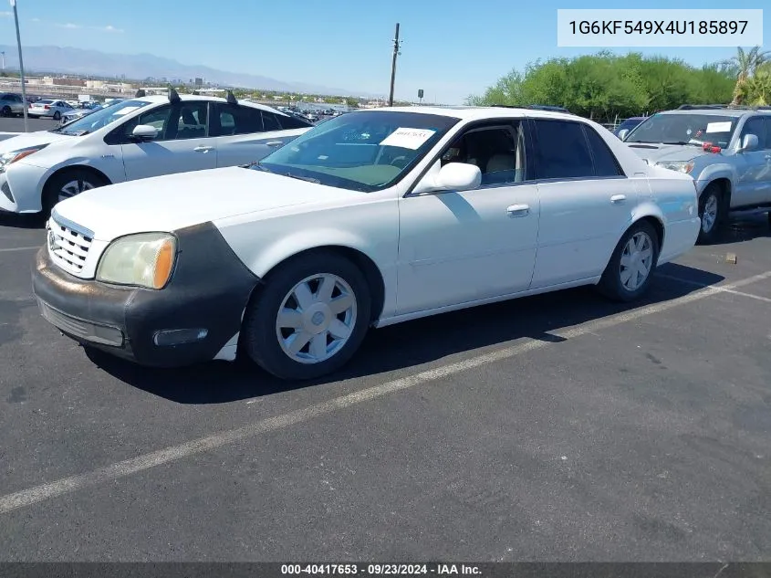 2004 Cadillac Deville Dts VIN: 1G6KF549X4U185897 Lot: 40417653