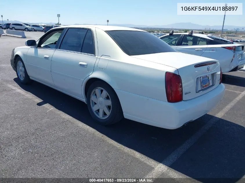 2004 Cadillac Deville Dts VIN: 1G6KF549X4U185897 Lot: 40417653