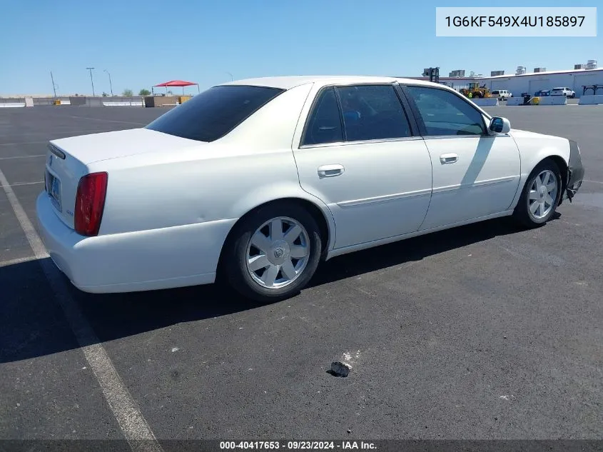 2004 Cadillac Deville Dts VIN: 1G6KF549X4U185897 Lot: 40417653