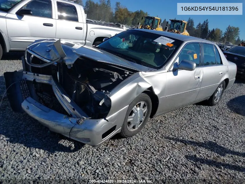 2004 Cadillac Deville Standard VIN: 1G6KD54Y54U181396 Lot: 40424520