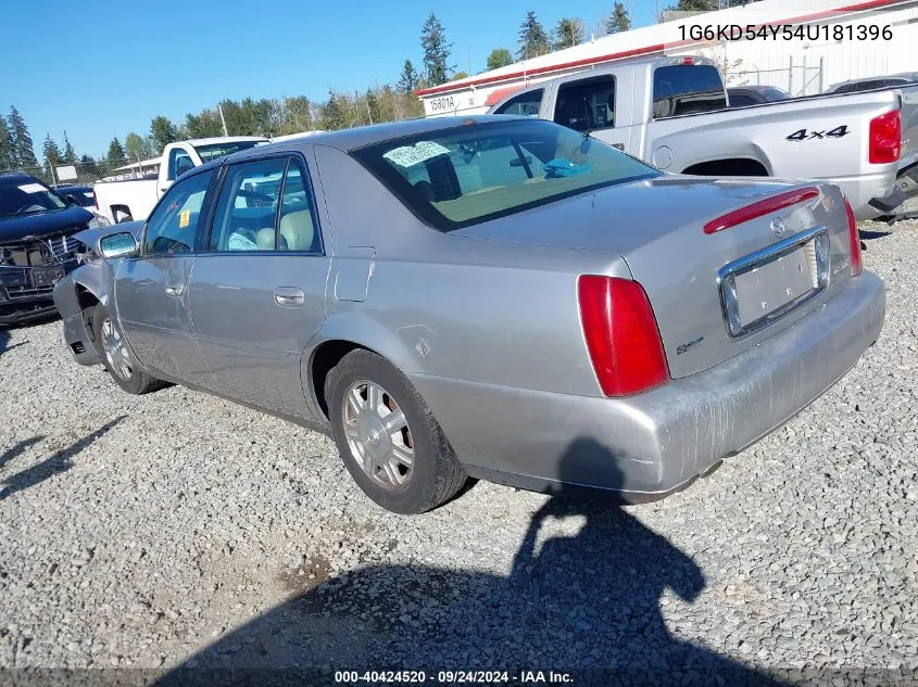 2004 Cadillac Deville Standard VIN: 1G6KD54Y54U181396 Lot: 40424520