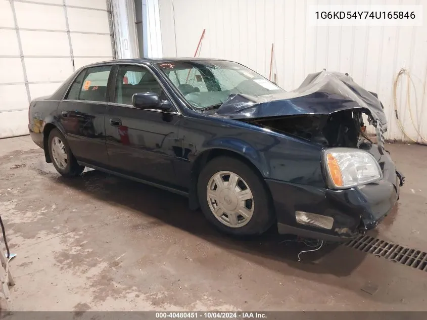 2004 Cadillac Deville Standard VIN: 1G6KD54Y74U165846 Lot: 40480451