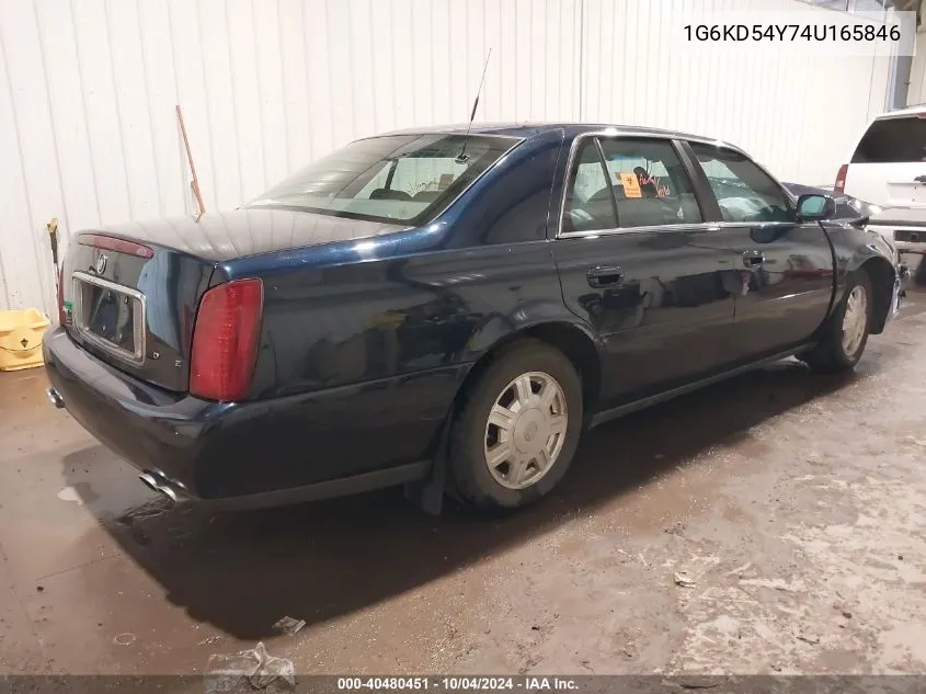 2004 Cadillac Deville Standard VIN: 1G6KD54Y74U165846 Lot: 40480451