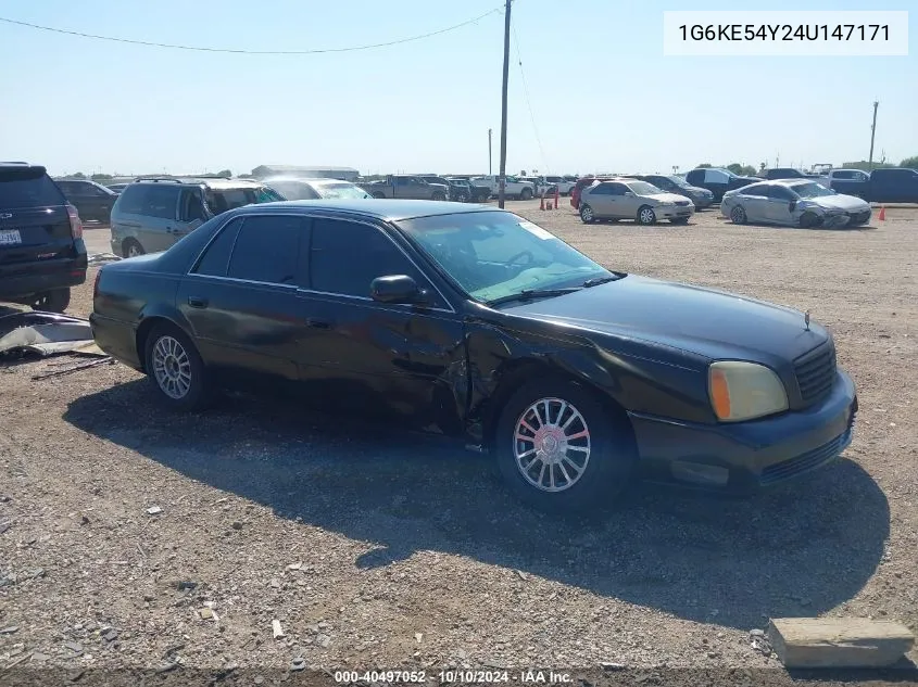 2004 Cadillac Deville Dhs VIN: 1G6KE54Y24U147171 Lot: 40497052