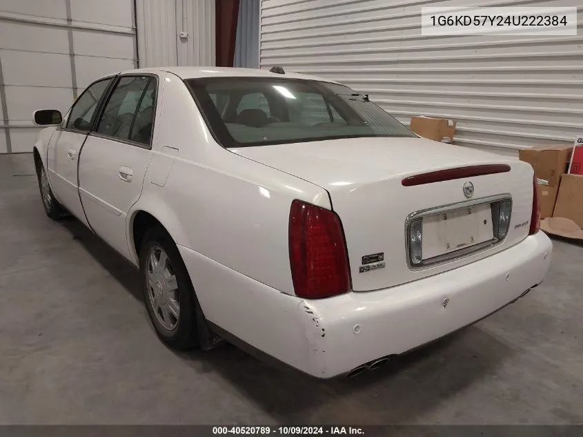 2004 Cadillac Deville Standard VIN: 1G6KD57Y24U222384 Lot: 40520789