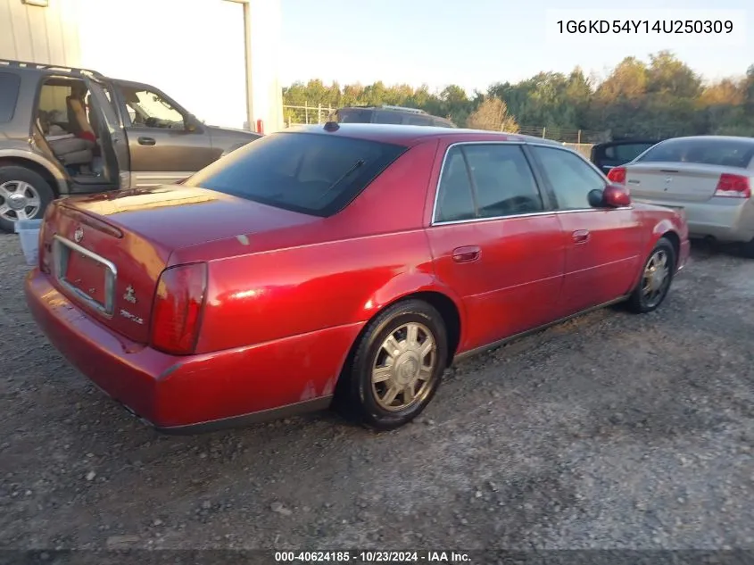 2004 Cadillac Deville Standard VIN: 1G6KD54Y14U250309 Lot: 40624185