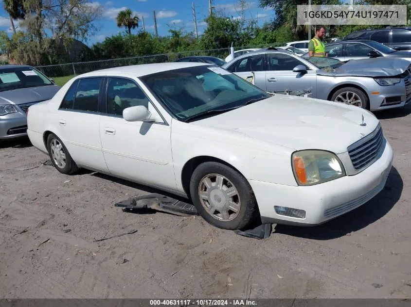 2004 Cadillac Deville Standard VIN: 1G6KD54Y74U197471 Lot: 40631117