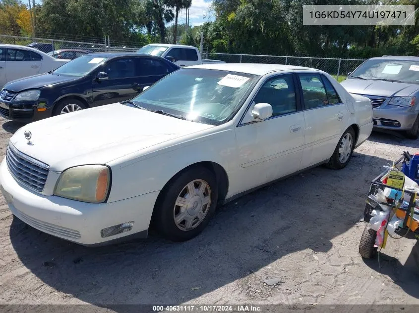 2004 Cadillac Deville Standard VIN: 1G6KD54Y74U197471 Lot: 40631117