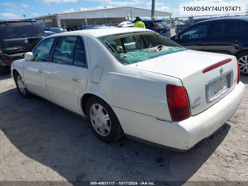 2004 Cadillac Deville Standard VIN: 1G6KD54Y74U197471 Lot: 40631117