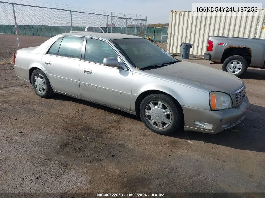 2004 Cadillac Deville Standard VIN: 1G6KD54Y24U187253 Lot: 40722678