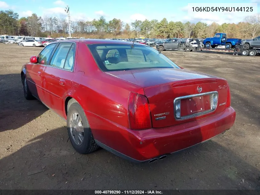 2004 Cadillac Deville Standard VIN: 1G6KD54Y94U144125 Lot: 40799290