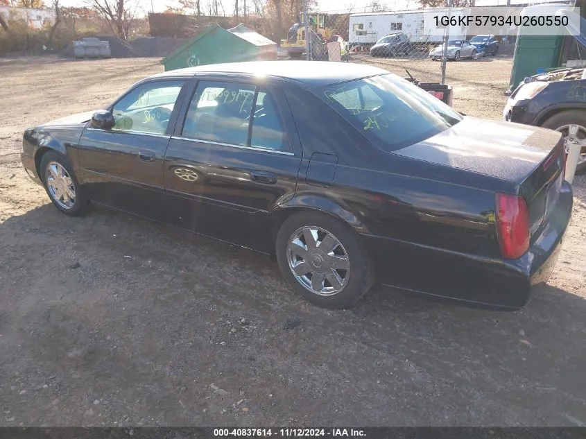 2004 Cadillac Deville Dts VIN: 1G6KF57934U260550 Lot: 40837614