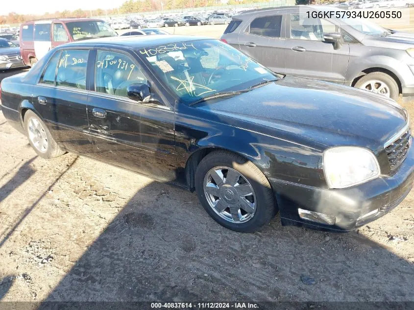 2004 Cadillac Deville Dts VIN: 1G6KF57934U260550 Lot: 40837614